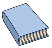 Bild von einem blauen Buch