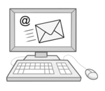 Bild Computer mit Emailsymbol